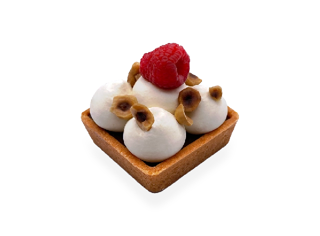 Delicious French tart with a buttery hazelnut crust, filled with a luscious hazelnut cream, and garnished with toasted hazelnuts. Pierre and Michel your authentic French bakery