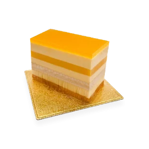 Image of a single serving of French Exotic dessert. Pierre and Michel your authentic French bakery