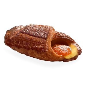 Image of a single French apricot croissant. Pierre and Michel your authentic French bakery