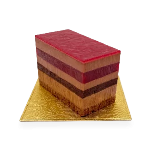 Image of a single serving of French Bordeauxlait dessert. Pierre and Michel your authentic French bakery