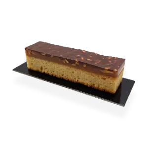 Scrumptious Twix bar with a buttery biscuit base, topped with creamy caramel, and coated in smooth milk chocolate. Pierre and Michel your authentic French bakery