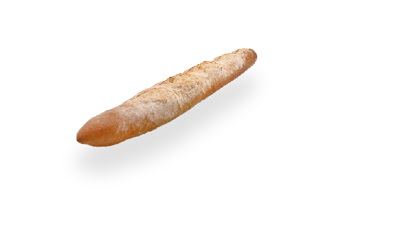 Traditional French bread loaf with a golden crust and fluffy interior.