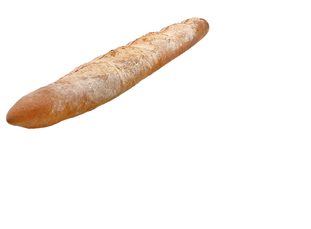 Traditional French bread loaf with a golden crust and fluffy interior.