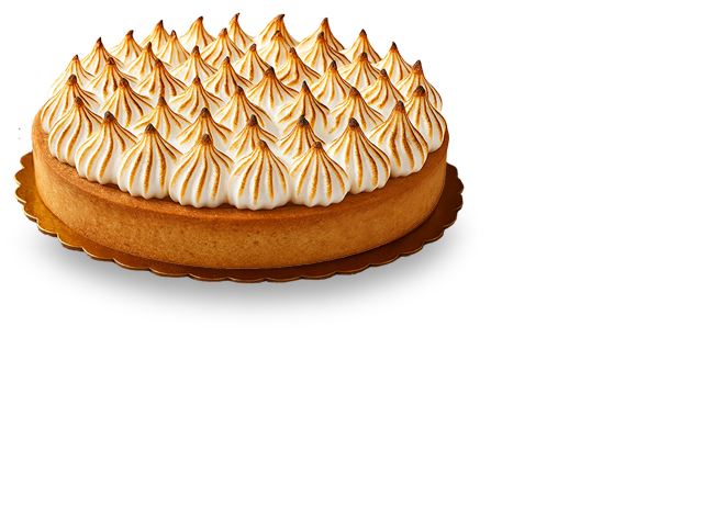 A golden, glossy mango tart with a smooth swirl design and buttery crust, surrounded by autumn leaves and pumpkins in warm Thanksgiving tones.
